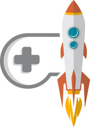 rocket game console turbo speed joystick vector image
