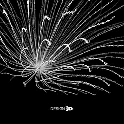 science technology background array particles vector image