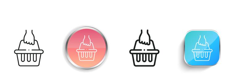 consumer icon thin linear regular and button vector image