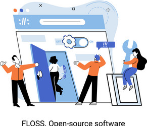 floss open source software free product anyone vector image