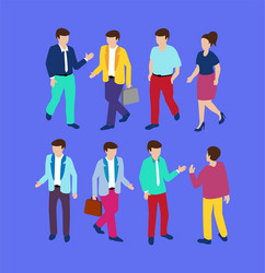 Isometric people business vector