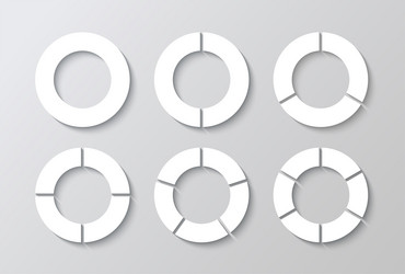 piechart with segments and slices round chart vector image