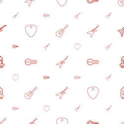 guitar icons pattern seamless white background vector