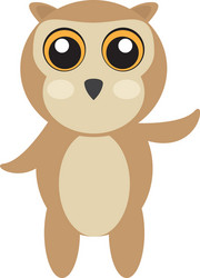 Isolated cute owl Royalty Free Vector Image - VectorStock