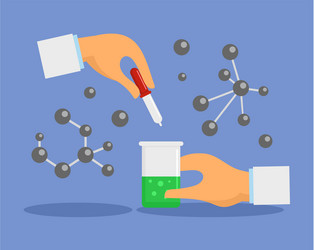 Pipette and Flask Laboratory Concept vector image