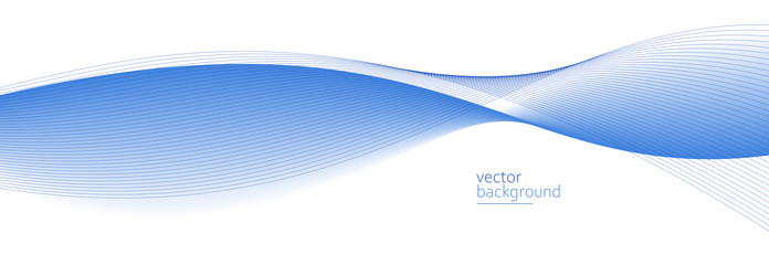 smooth flow of wavy shape with gradient abstract vector image