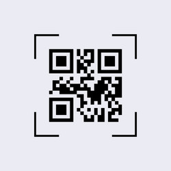 Scan qr code camera view capturing digital vector