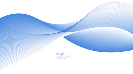 smooth flow of wavy shape with gradient abstract vector image