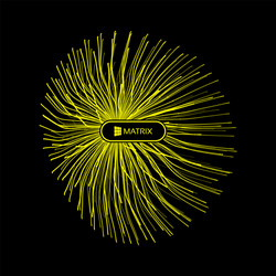 array dynamic particles 3d technology style yellow vector image