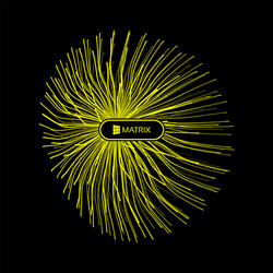 array dynamic particles 3d technology style yellow vector