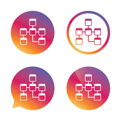 database sign icon relational schema vector