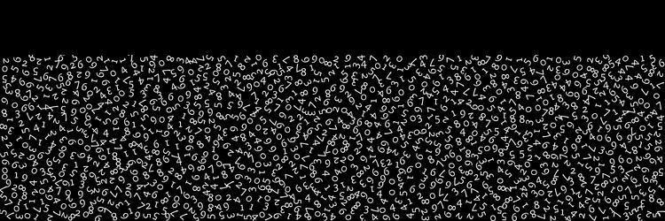 falling numbers big data concept binary white vector image
