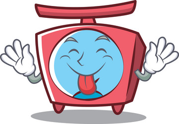 tongue out scale character cartoon style vector image