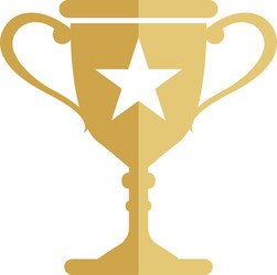 Golden Trophy Icon - Winner Royalty Free Vector Image