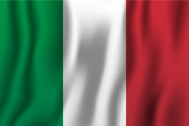 Italy realistic waving flag national country vector