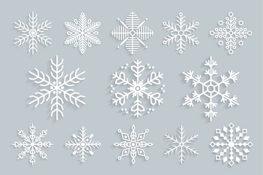 snowflakes doodle hand drawn for christmas design Vector Image