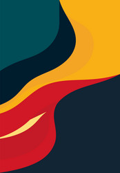abstract background with colorful waves in retro vector image