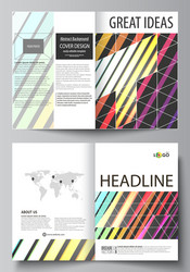 Business templates for bi fold brochure flyer vector