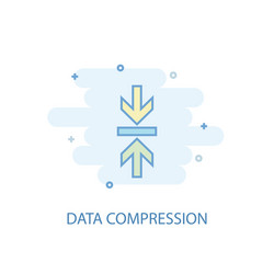 data compression line concept simple icon vector image