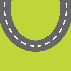 Background with round road white marking template vector