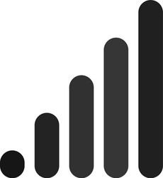 bar chart graph symbol rounded rectangle vector