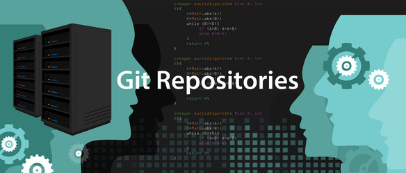 Git repositories software subversion backup server vector