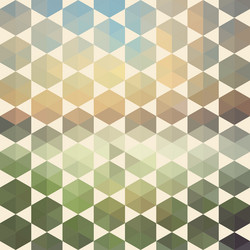 retro pattern of geometric hexagon shapes vector image