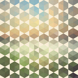 Retro pattern of geometric hexagon shapes vector