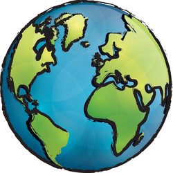 World earth map vector