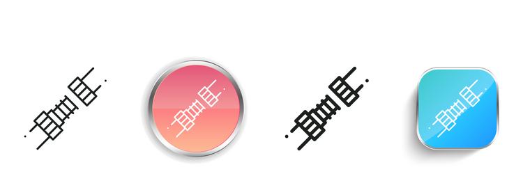 joint icon thin linear regular and button style vector image