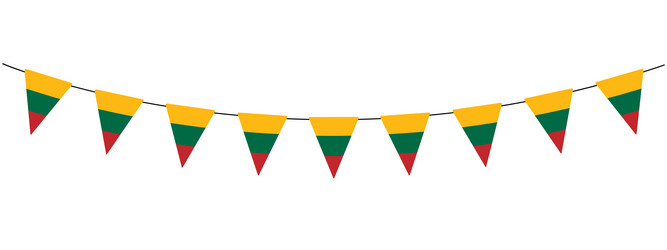 lithuania bunting garland string of triangular vector