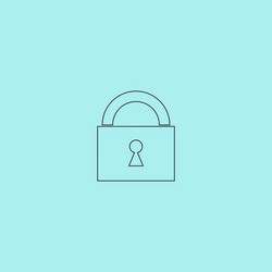 Padlock icon vector