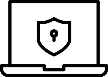 Secure laptop vector