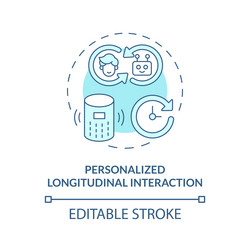 Thin line icon personalized longitudinal vector