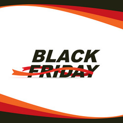 Black friday sale banner with red ribbons vector