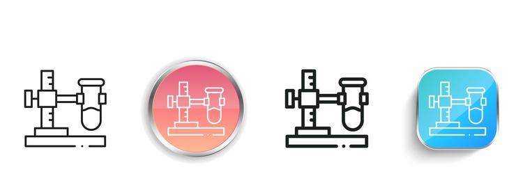 flask icon thin linear regular and button style vector image