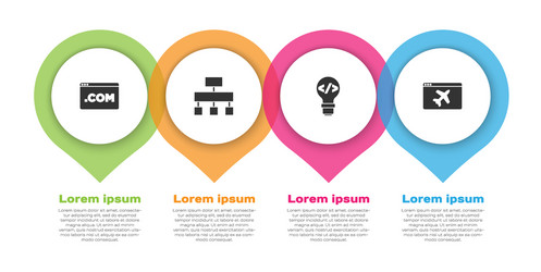 set ui or ux design site map front end vector image