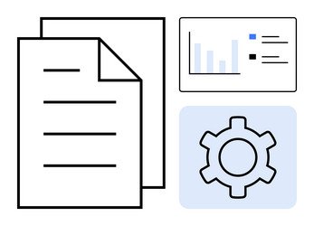 document management with analytics and settings vector image