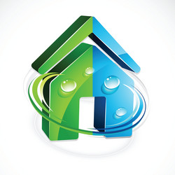 Blue house icon Royalty Free Vector Image - VectorStock