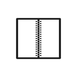 notebook spiral icon open page symbol minimal vector image