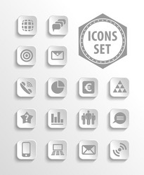 Set of web icons vector