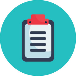 isolated data document flat block style icon vector image