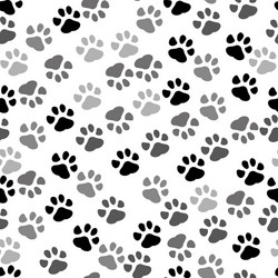Pet Paw Print Seamless Pattern vector