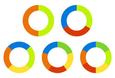 Segmented Pie Charts & Graphs vector image