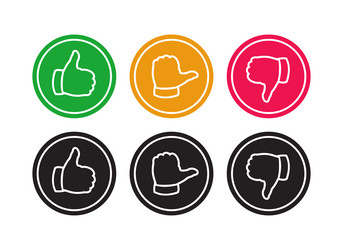 Thumbs up down green red Vector Images & Graphics for Commercial Use ...