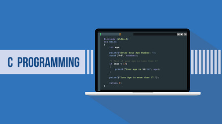 C programming language with script sample vector