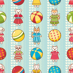 child toy seamless pattern design element vector image