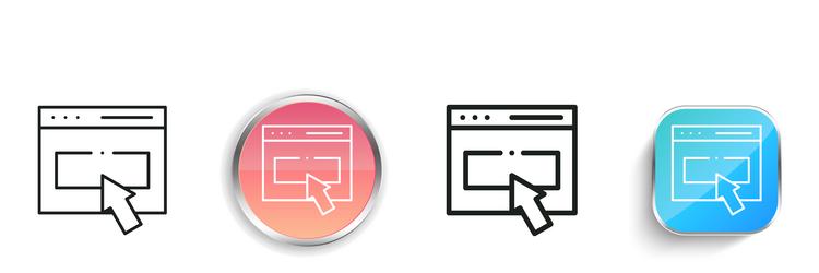 contact icon thin linear regular and button style vector image