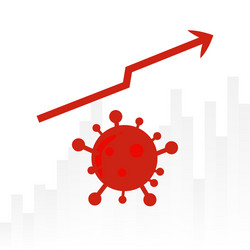 Corona virus graphic chart up design background vector