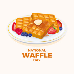 national waffle day poster